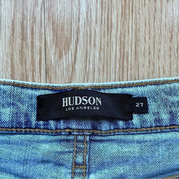 Hudson Holly Cropped Straight Jeans in Blue Swan - Size: 27 - Picture 4 of 10